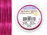 Artistic Wire Silver Plated Plum 26 gauge, 30 yards