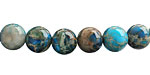 Teal (multi) Impression Jasper Round 8mm