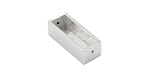 Silver (plated) Smooth Rectangle (1 channel, 2 hole) Katiedids 19.5mmx8mm