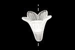 Lucite Alabaster 5 Petal Bellflower 23x22mm