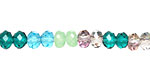 Sea Breeze Crystal Mix Faceted Rondelle 4mm