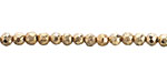 Golden Pyrite Faceted Round 3.5-4mm