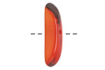 Tagua Nut Orange Splinter (center-drilled) 7-8x28-35mm