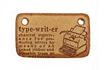 Kylie Parry Ceramic Typewriter Pendant 35x22mm