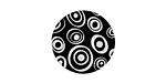 Lillypilly Black Groovy Circles Anodized Aluminum Disc 19mm, 22 gauge