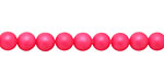 Neon Pink Shell Pearl Round 6mm