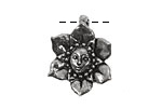 Green Girl Pewter Flower Fairy Pendant 20x25mm