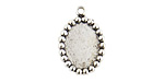 Nunn Design Antique Silver (plated) Vetri Beaded Oval Frame 15x21mm