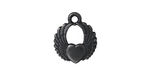 TierraCast Gunmetal Winged Heart Charm 15x17mm