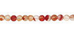 Red/Clear Marble Recycled Glass Round 4mm