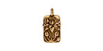 TierraCast Antique Gold (plated) Floating Lotus Charm 9x17mm