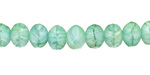 Czech Glass Spearmint Fire Polished Rondelle 6x9mm