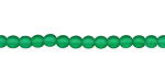 Czech Glass Matte Green Emerald Round 4mm