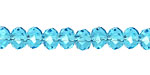 Aquamarine Crystal Faceted Rondelle 8mm