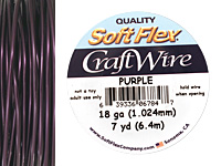 Soft Flex Purple Craft Wire 18 gauge, 7 yards