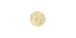 Lillypilly Gold Groovy Circles Anodized Aluminum Disc 11mm, 22 gauge