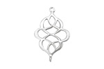 Ezel Findings Rhodium (plated) Elegant Twist Link 17x27mm