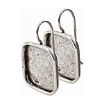Nunn Design Antique Silver (plated) Large Square Frame Earring 18mm