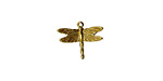 Stampt Antique Gold (plated) Dragonfly Charm 15x13mm