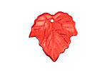 Lucite Transparent Scarlet Small Ivy Leaf 24x25mm