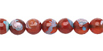 Autumn Patina Agate Faceted Round 8mm