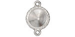 TierraCast Rhodium (plated) Beaded Round Frame Link 25x17mm