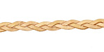 Antique Natural Flat Braided Leather Cord 5mm