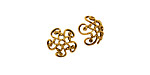 Stampt Antique Gold (plated) Fancy Swirl Bead Cap 10x4mm