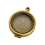 Nunn Design Antique Gold (plated) Small Beaded Locket 30mm