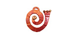 Patricia Healey Copper Right Small Spiral Pendant 17x18mm
