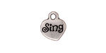 TierraCast Antique Silver (plated) Sing Charm w/ Glue In 12x13mm