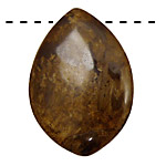 Bronzite Flat Pointy Drop Pendant 35x55mm