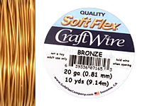 Soft Flex Bronze Craft Wire 20 gauge, 10 yards