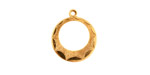 Stampt Antique Gold (plated) Sunburst Gypsy Hoop Charm 16x21mm
