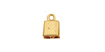 SilverSilk Gold (plated) Double End Cap 12x8mm