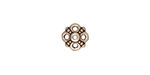 TierraCast Antique Silver (plated) Clover Bead Cap 8x9mm