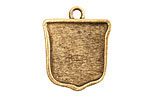 Nunn Design Antique Gold (plated) Crest Ensign Bezel Pendant 20x24mm