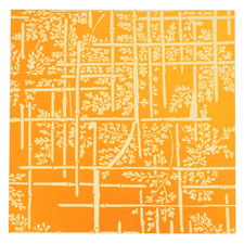 Lillypilly Orange Bamboo Anodized Aluminum Sheet 3"x3", 24 gauge