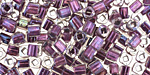 TOHO Rainbow Crystal (with Metallic Purple Lining) Cube 4mm Seed Bead