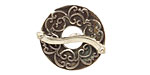 Saki White Bronze Simple Damask Toggle 23mm, 25mm bar