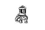 Pewter Traveling Elephant 15x20mm