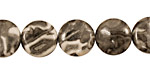 Black Tree Agate Puff Coin 12mm