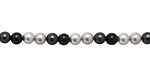Grayscale Shell Pearl Mix Round 4mm