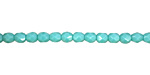 Czech Fire Polished Glass Opaque Turquoise Round 4mm