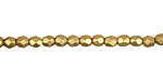Czech Fire Polished Glass Matte Metallic Aztec Gold Round 3mm