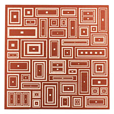 Lillypilly Bronze Deco Rectangle Anodized Aluminum Sheet 3"x3", 24 gauge