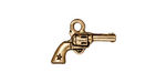 TierraCast Antique Gold (plated) Six Shooter Charm 19x13mm