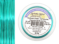 Artistic Wire Silver Plated Seafoam Green 26 gauge, 30 yards