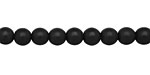 Czech Glass Matte Jet Round 6mm