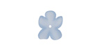Matte Light Sapphire Lucite Hibiscus Flower 3x11-14mm